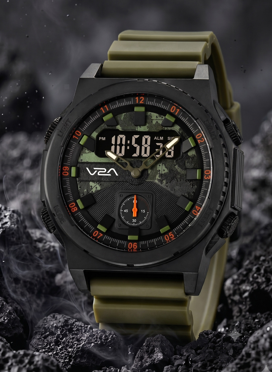 Image of V2A Stryke TERRAX 2855 Analog-Digital Watch for Men Sports & Outdoor Style Watch | 50M Waterproof Analog-Digital Watch - For Men