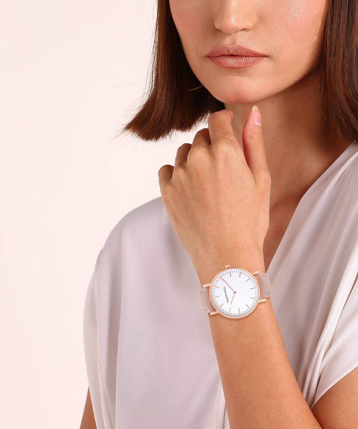Joker & Witch Hope Women's White Dial Pink PU Leather Analogue Watch - Image 3