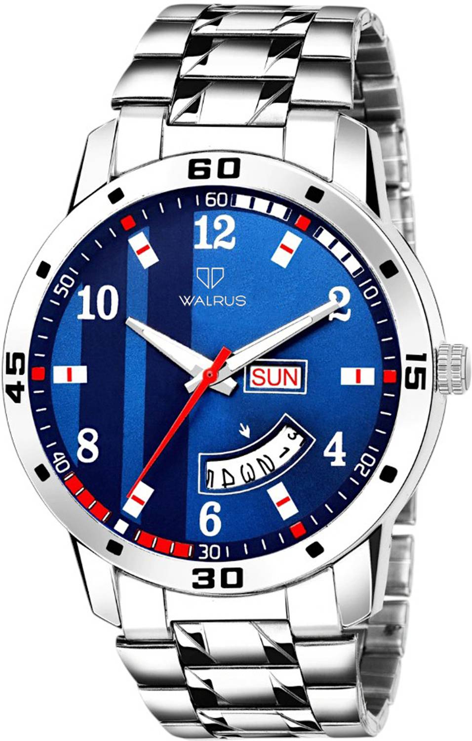 Walrus WWTM-AST-XI-030707 Walrus Day Date Display Blue Textured
