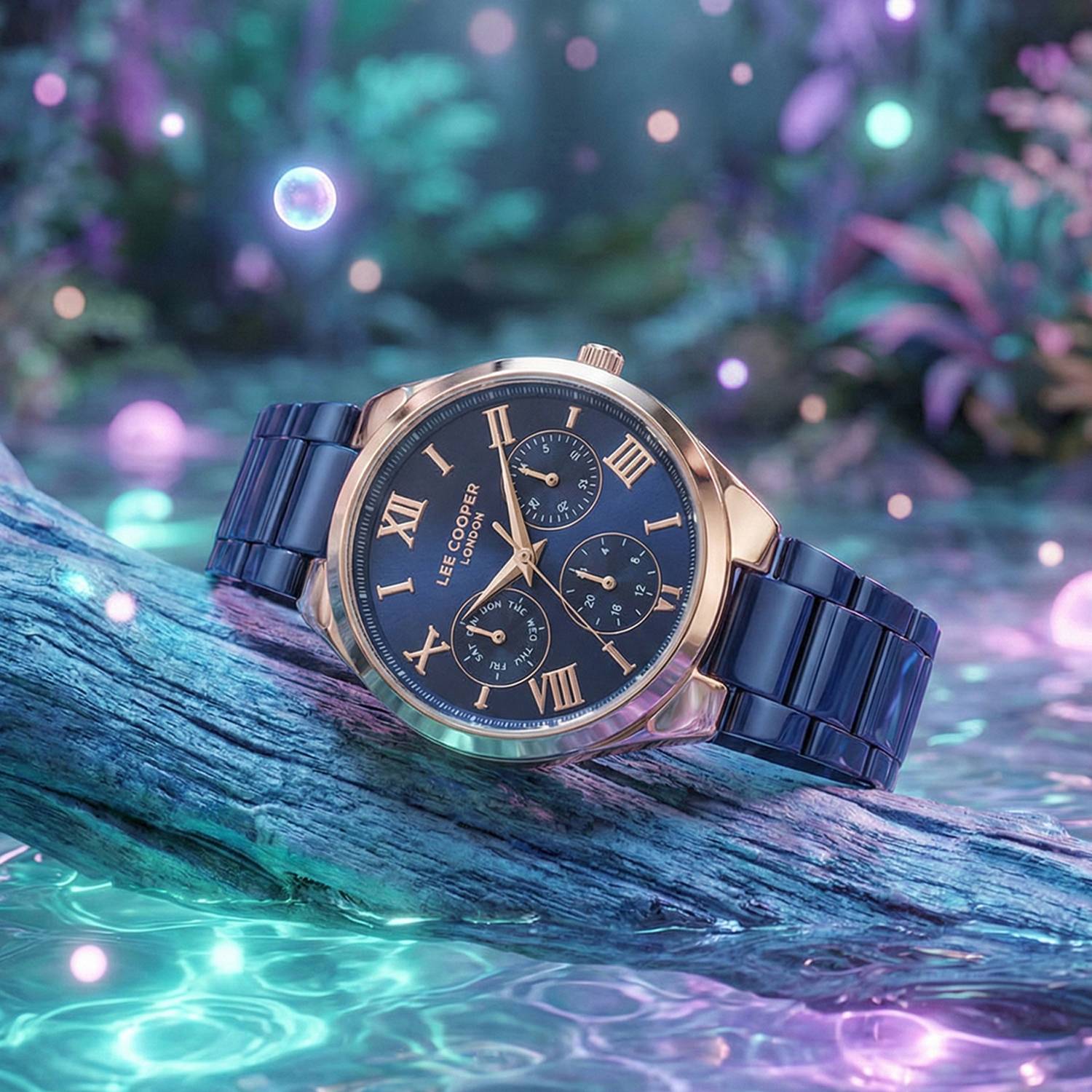 no.0406 ロゼ色のルビーと煌くオニキス LEE COOPER LC07456.490 Analog Watch - For Women - Buy LEE COOPER