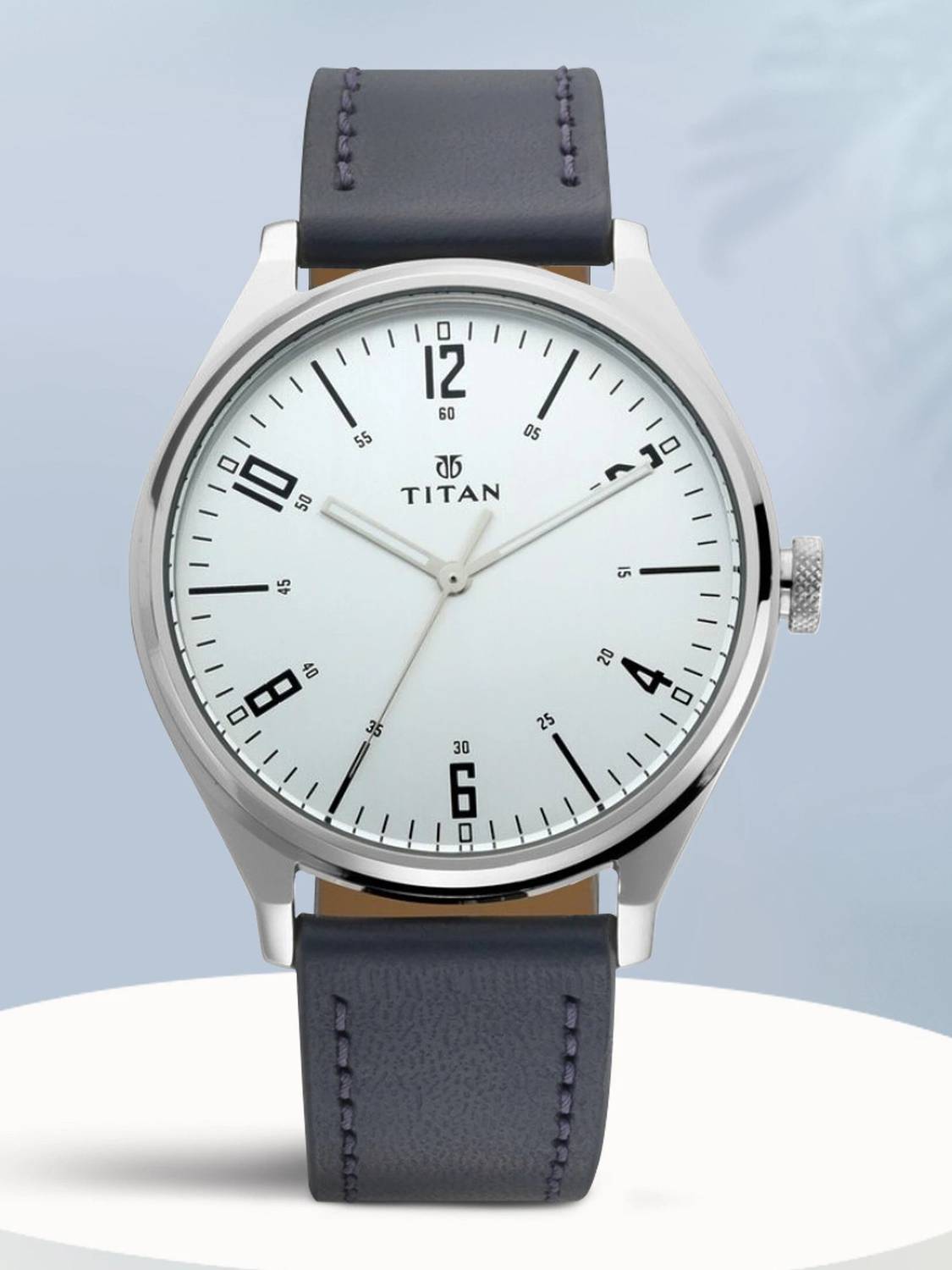 Titan 1802SL02 Titan Workwear Urban Edge Silver Dial Black Leather