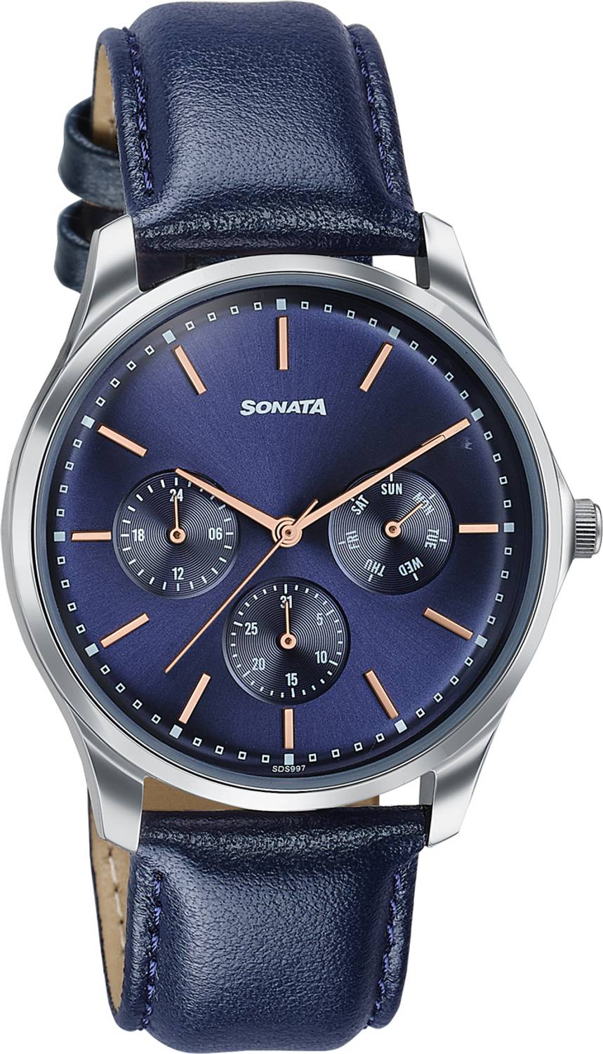 Sonata Axis Blue Multifunction Analog Watch - Image 2