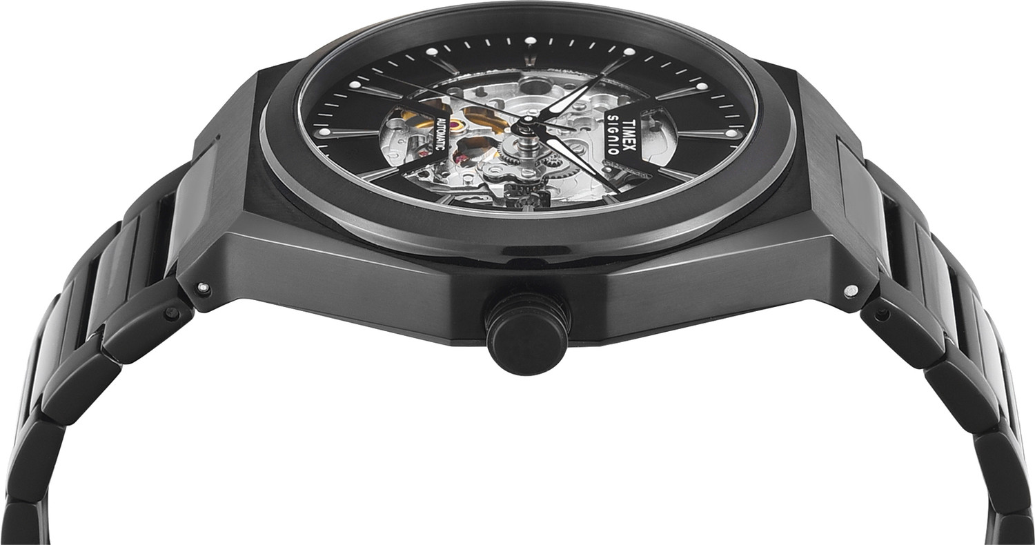 Image of TIMEX TWEG33902 Signio Round 43mm Black Dial Analog Watch - For Men