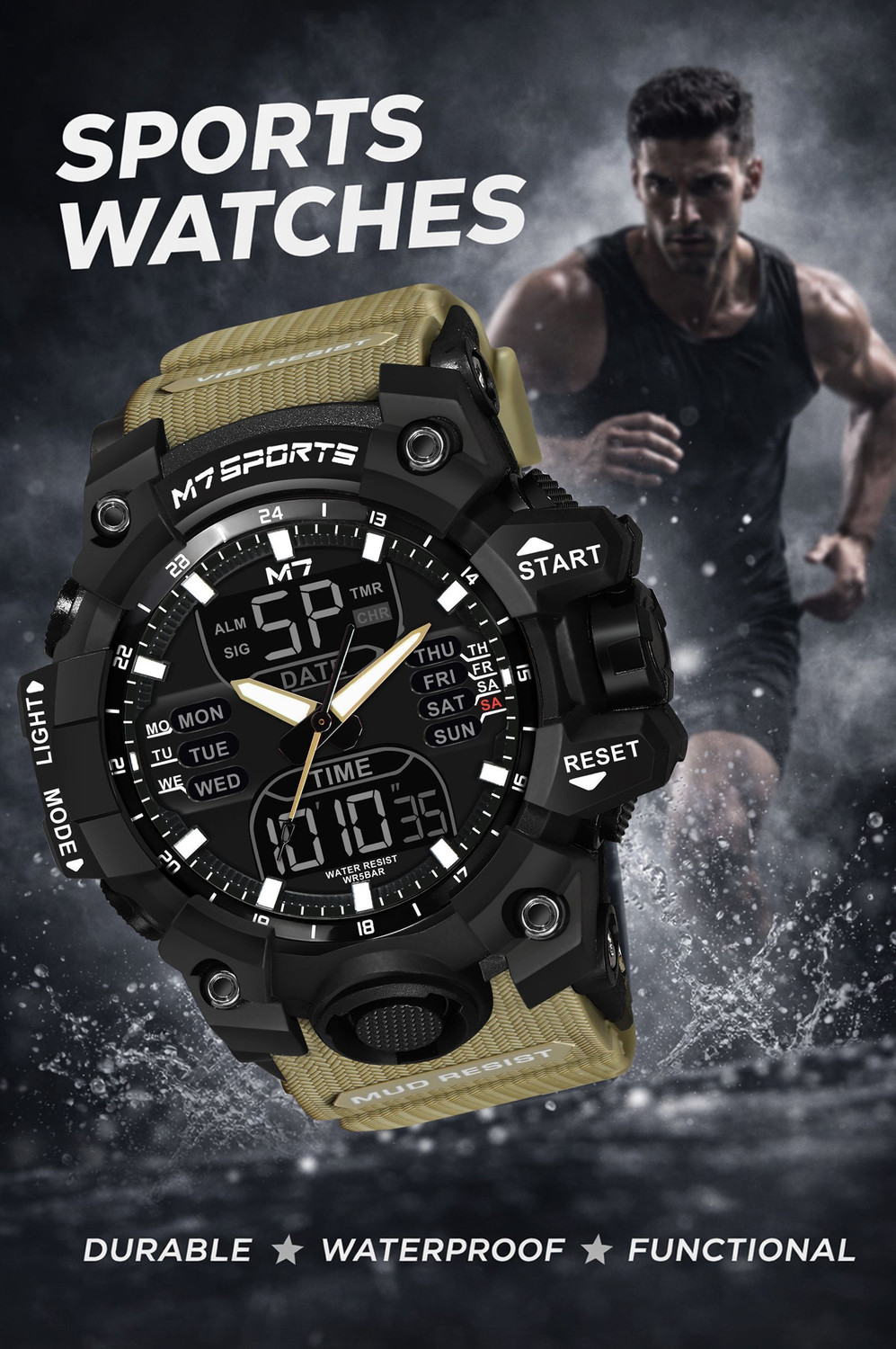 Image of M7 By Metronaut M7 8013 M7 Adventure Chrono Series Analog-Digital Watch - For Men