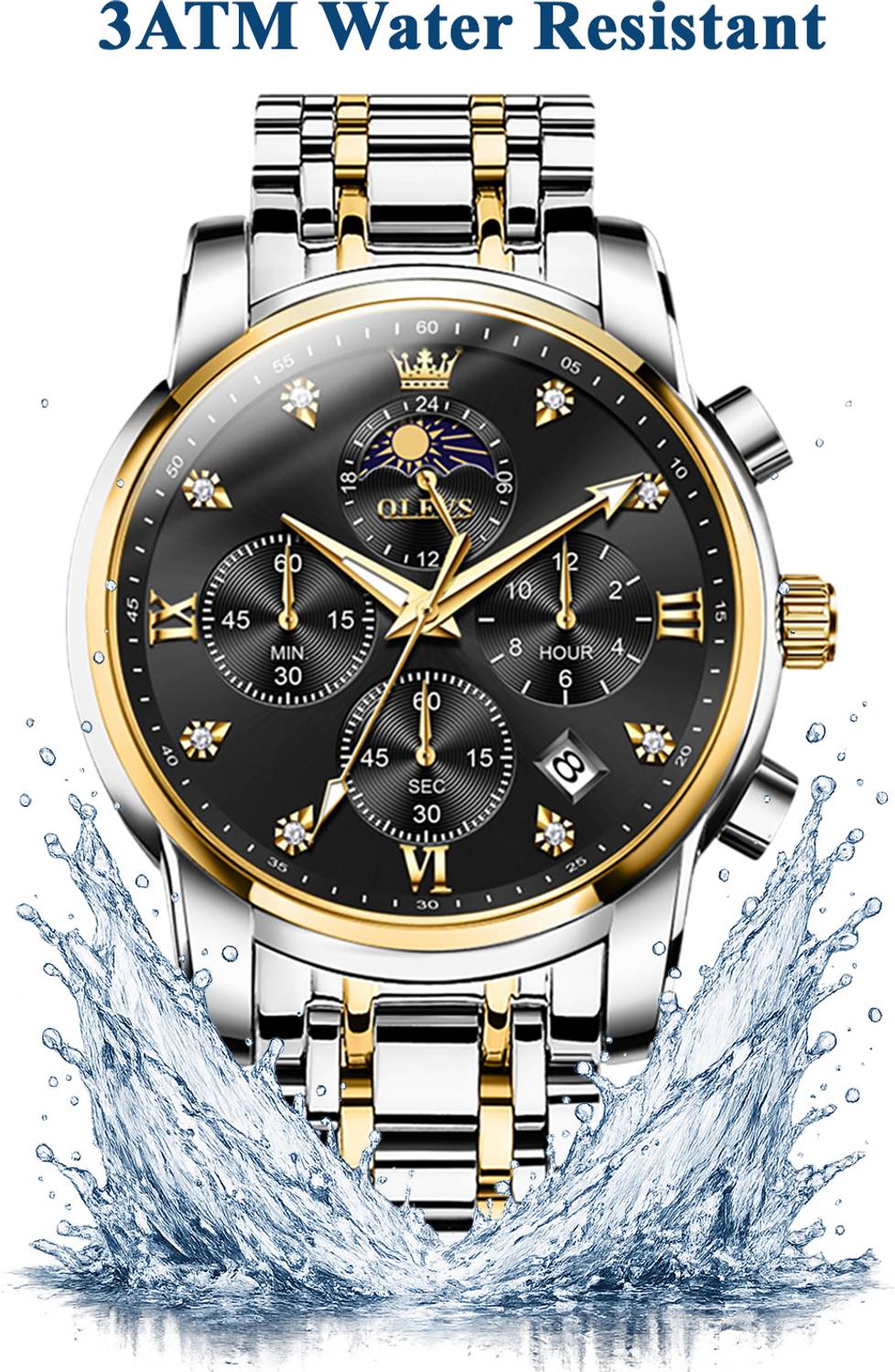 OLEVS OL-AKF-101 Analog Watch - Men, Silver - Image 4