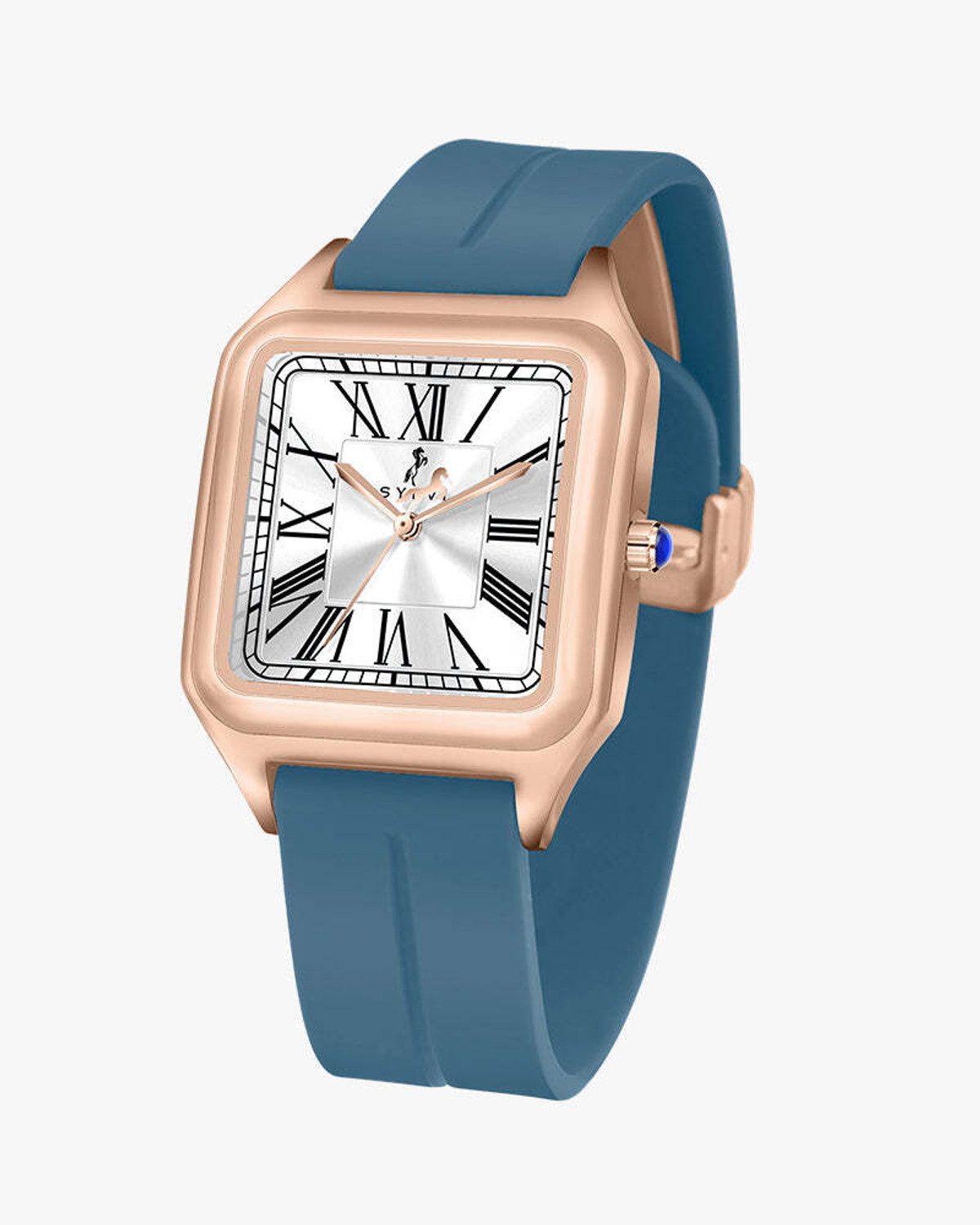 Image of Sylvi Opus Sky Blue Silicone Strap Watch for Men SY-1037-OPUS-SILICONE Analog Watch - For Men