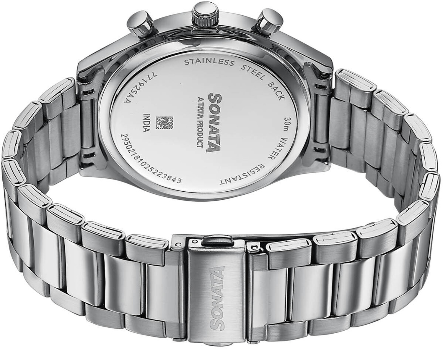 Image of SONATA Festive 2.0 Ph II Sonata Festive 2.0 Quartz Shallow blue Dial Silver Sheet metal Strap Analog Watch - For Men