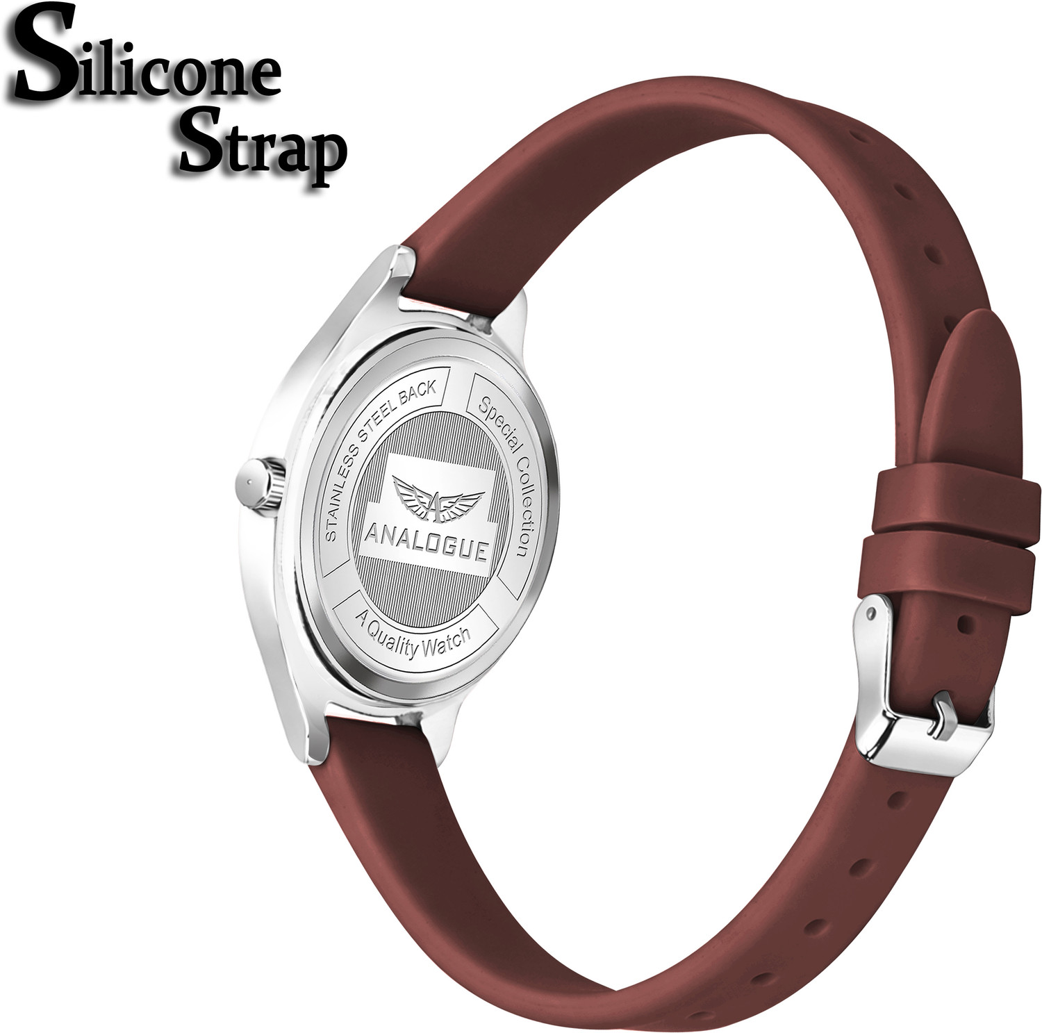 Image of ANALOGUE Pop Colours Series | Soft Silicon Strap | 3D Cut Glass | 1 Year Warranty | Girls Analog Watch - For Girls