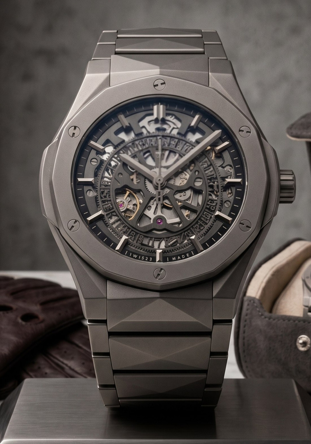 Image of VNVLIFESTYLE Skeleton Dial Geometric Strap Luxury Watch for Men Watch003 Analog Watch - For Men