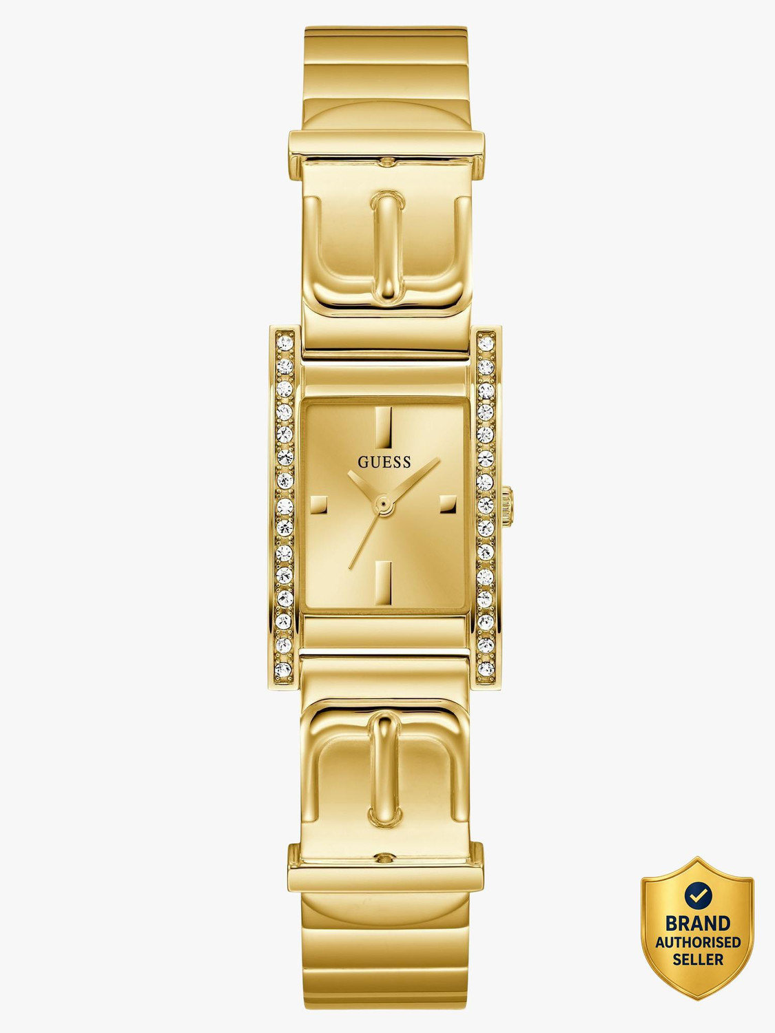 Image of GUESS 3hands, Champagne Dial Analog Watch - For Women GW0939L2