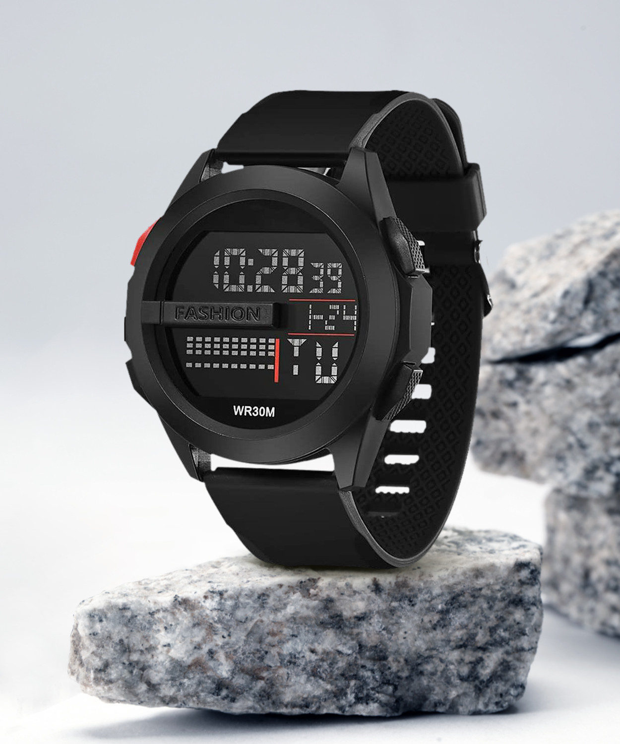 Image of luxurit Digital 3ATM Waterproof Sports Watch with Backlight Alarm Snooze Stopwatch Digital Watch - For Men & Women