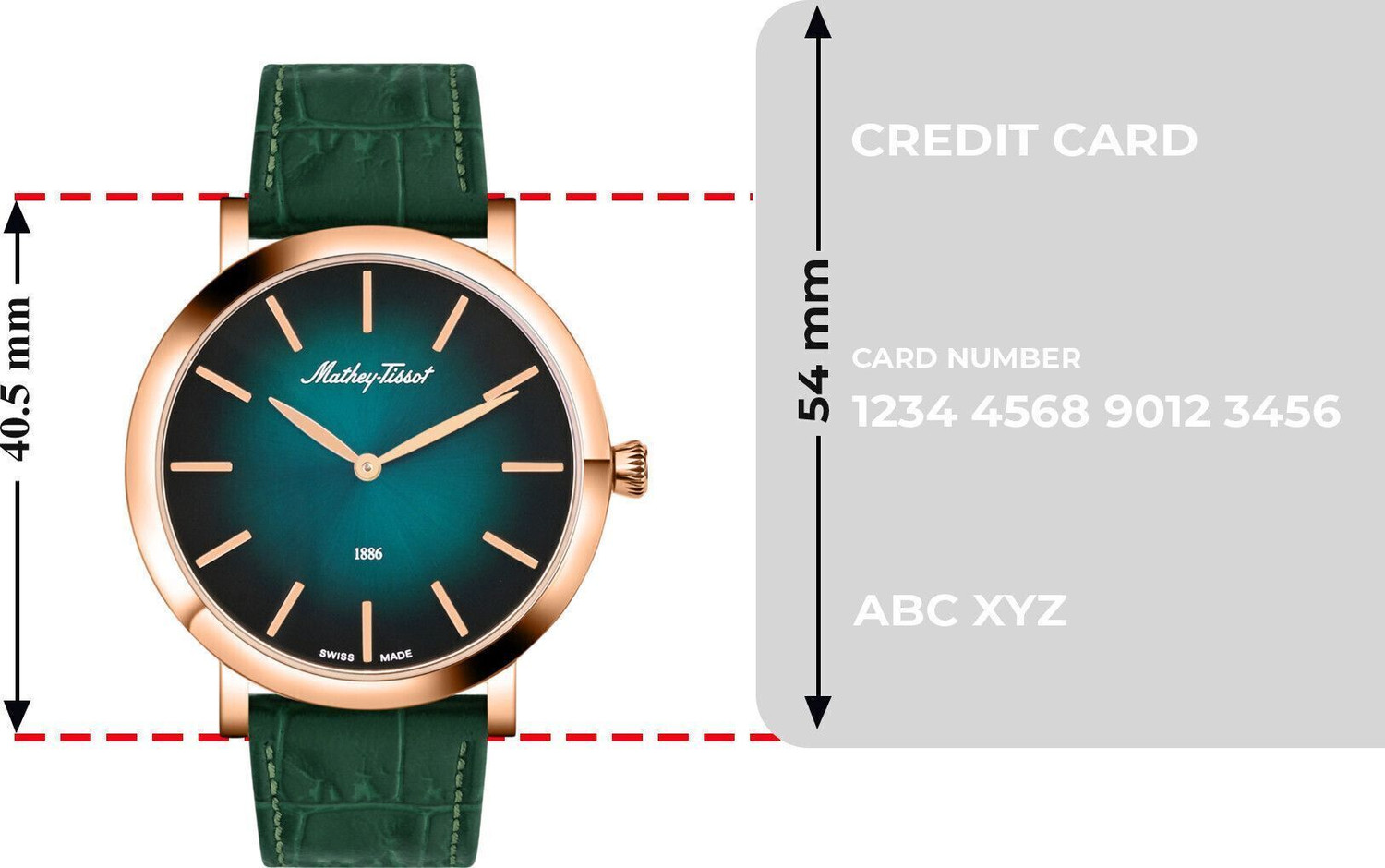 Image of Mathey-Tissot Swiss Made Green Dial Classic Analog Watch - For Men
