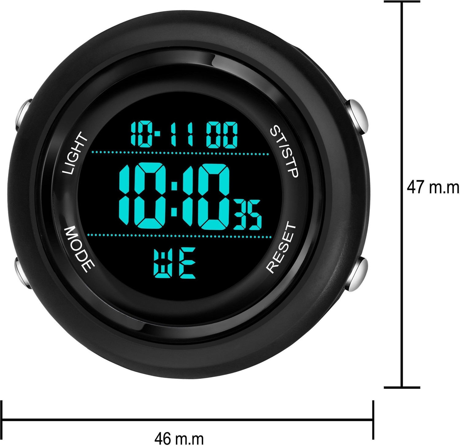 Image of HALA HL 1260 Stylish Sporty Look, Alarm, Black Strap, Multi Function Chrono Premium Watch Digital Watch - For Men