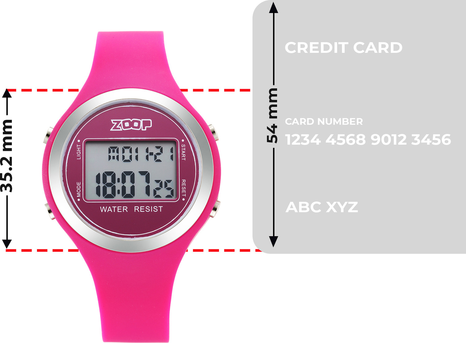 Image of Titan Zoop Digitals Zoop Digital Dial Pink Silicone Strap Digital Watch - For Boys & Girls