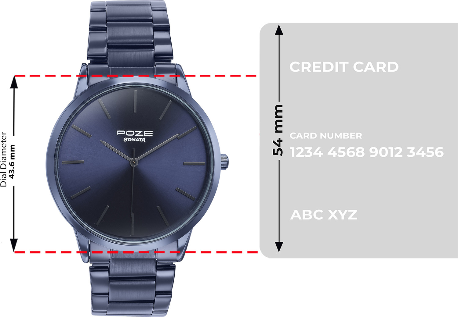 Image of SONATA Poze - Metal Analog Watch - For Men