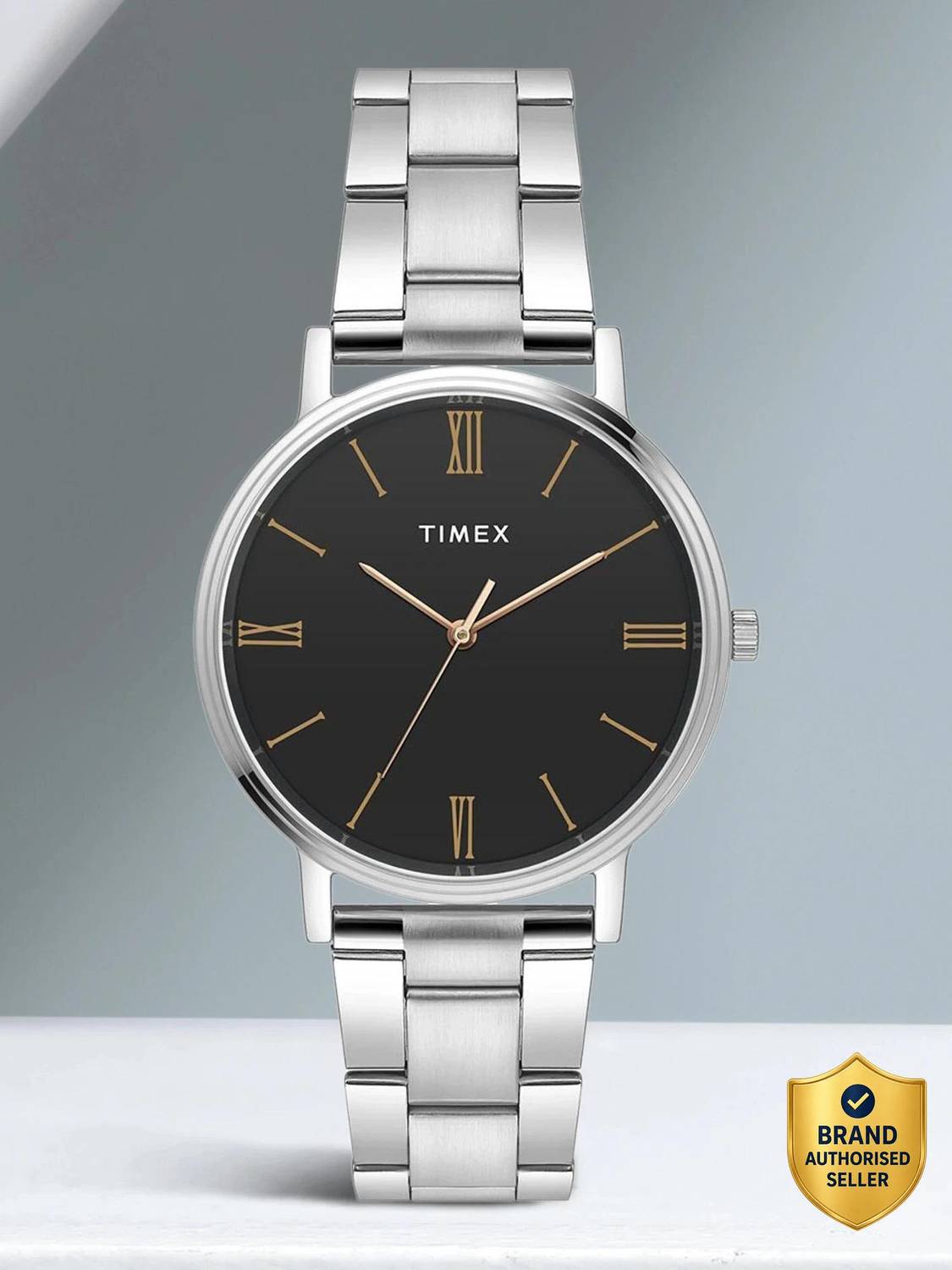 TIMEX Black Dial Stainless Steel Analog Watch - Men