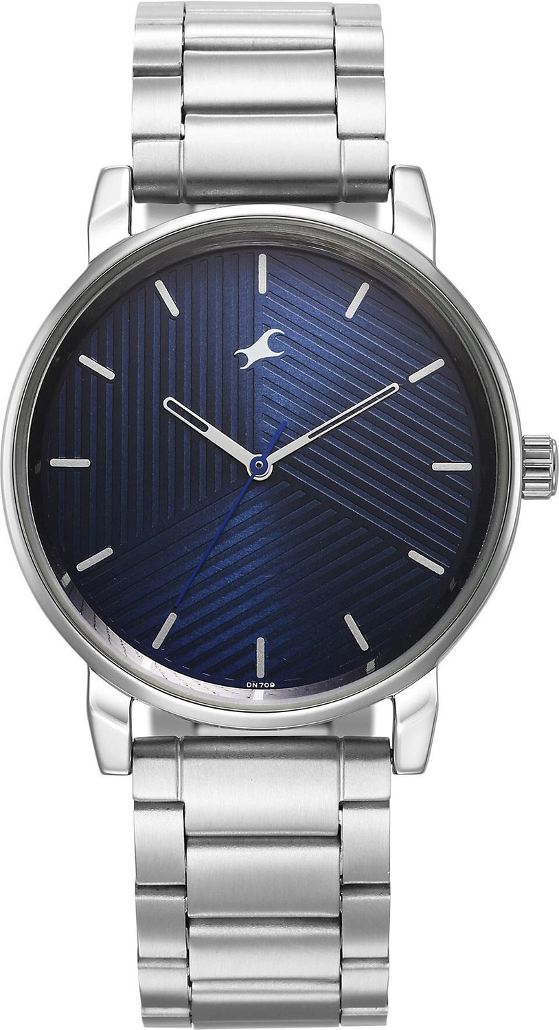 Image of Fastrack Stunners 6.0 Fastrack Stunners Blue Dial Silver Metal Strap Analog Watch - For Men