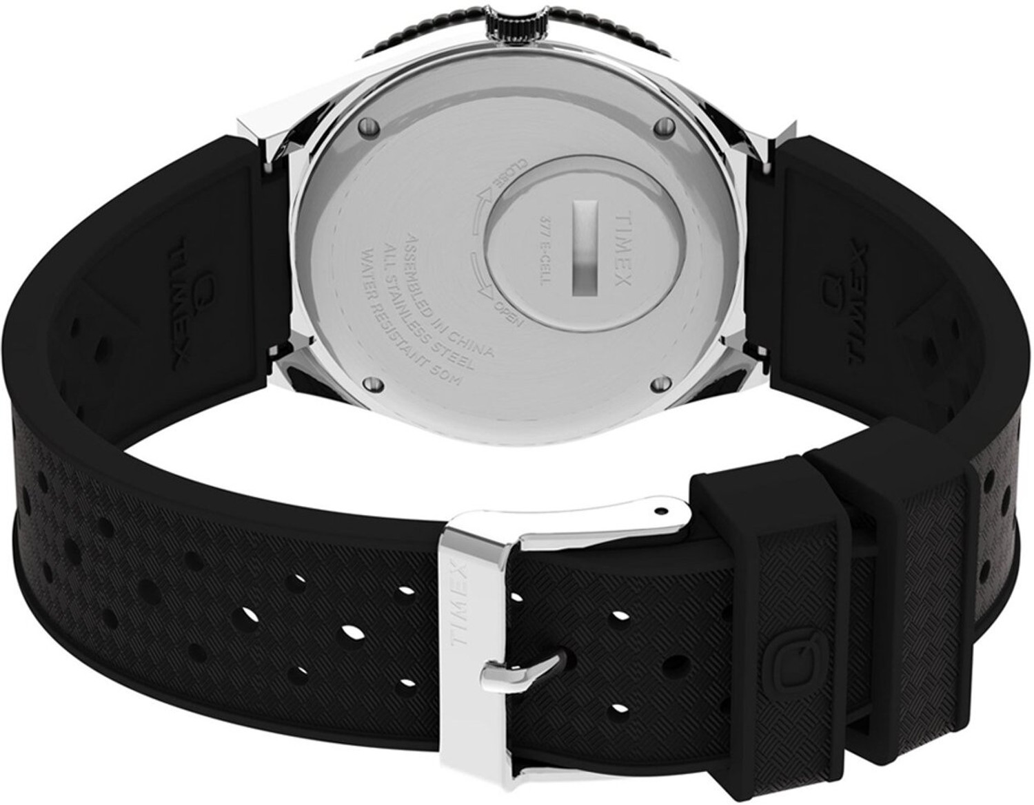 Image of TIMEX TW2V32000U9 Diver Inspired Round 38mm Black Dial Analog Watch - For Men