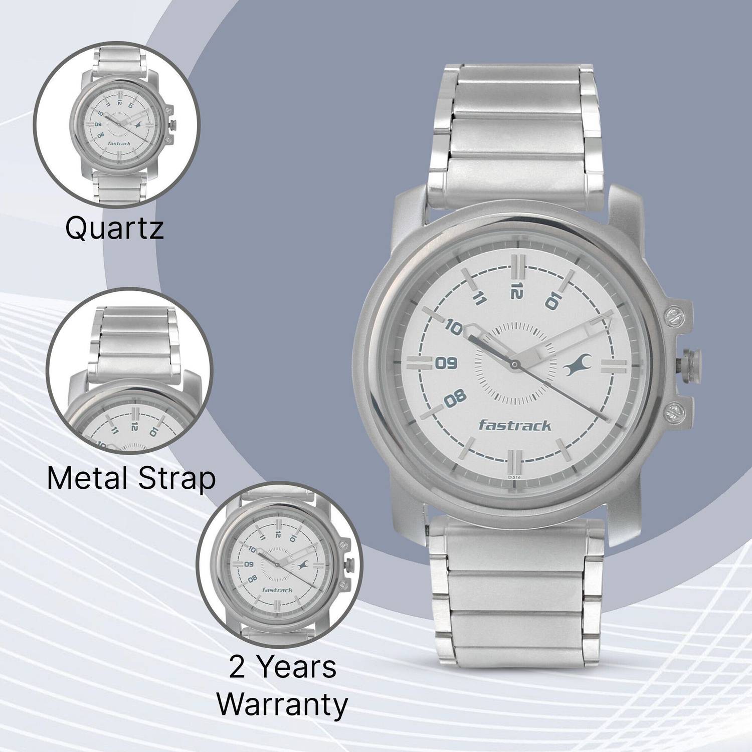 Fastrack NP3039SM01 Silver Dial Analog Watch - Men - Image 3