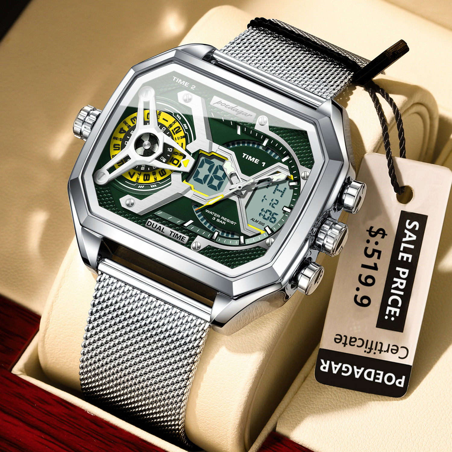Image of POEDAGAR E106G-G Analog-Digital Watch - For Men