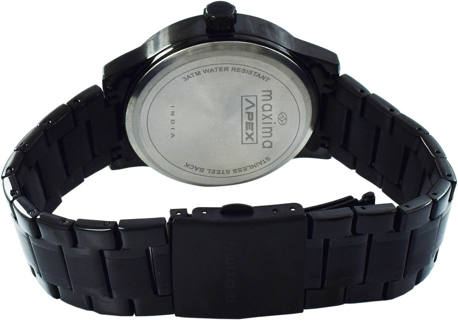 Image of MAXIMA Apex Collection Apex Men's Skeleton Analog Watch Blue Dial Black Metal Strap Analog Watch - For Men