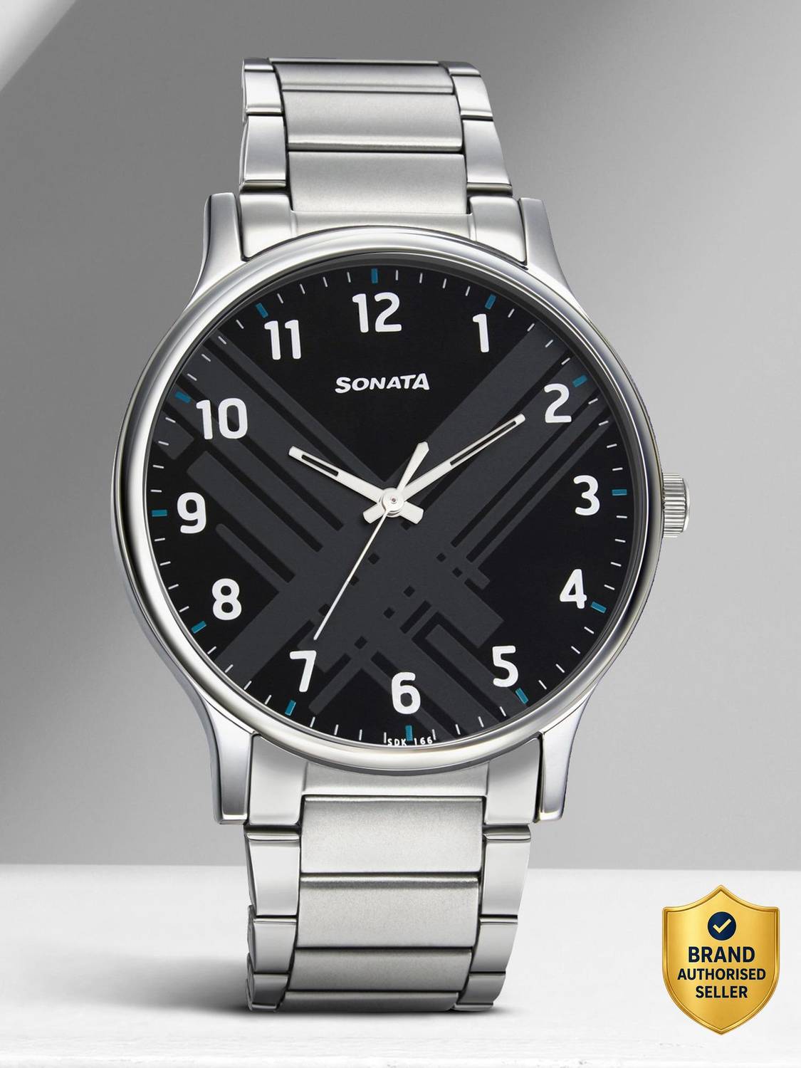 Sonata NP77105SM02W Black Dial Men's Watch - Image 1