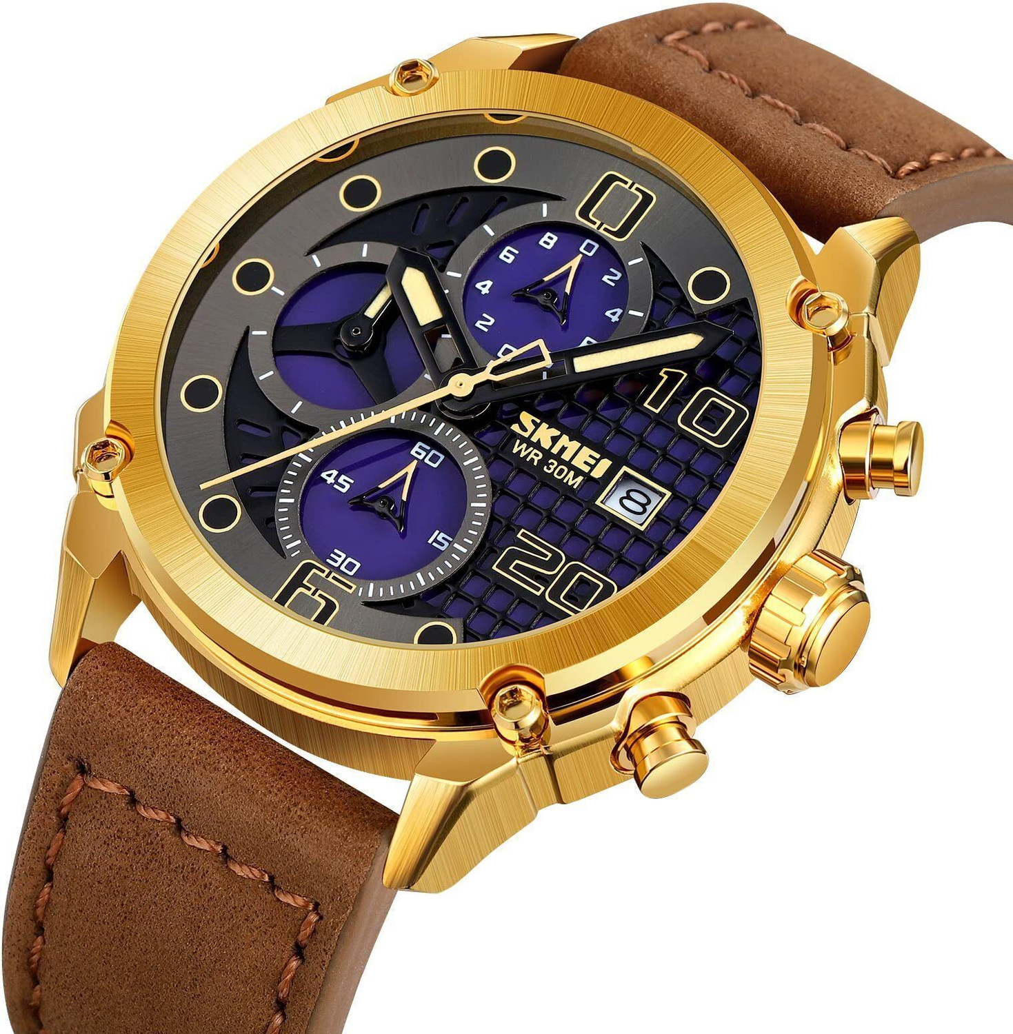 Image of SKMEI SKEI 2051 Gold Dr. Brown Skmei Analog Watch - For Men