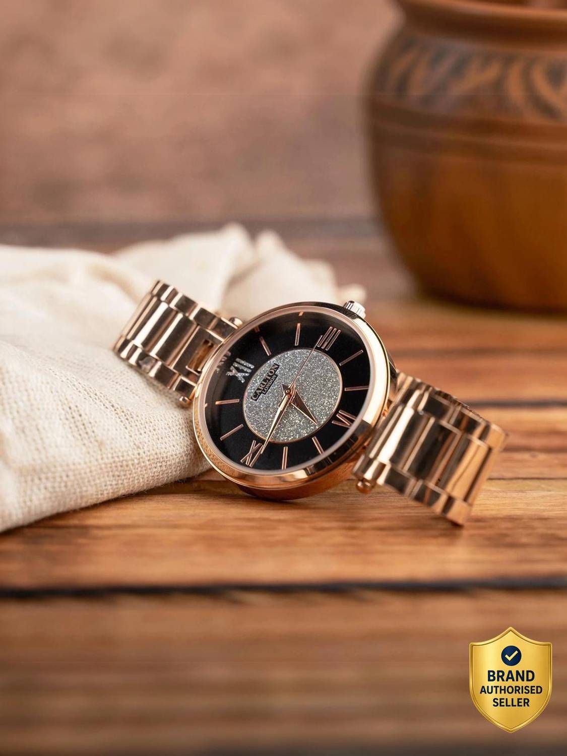 CARLTON LONDON CLRGSBLK Analog Watch - For Women