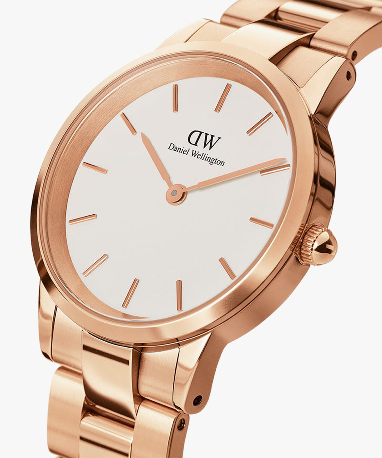 Image of DANIEL WELLINGTON Iconic Link White color Round - 40 mm diameter Analog Watch - For Men