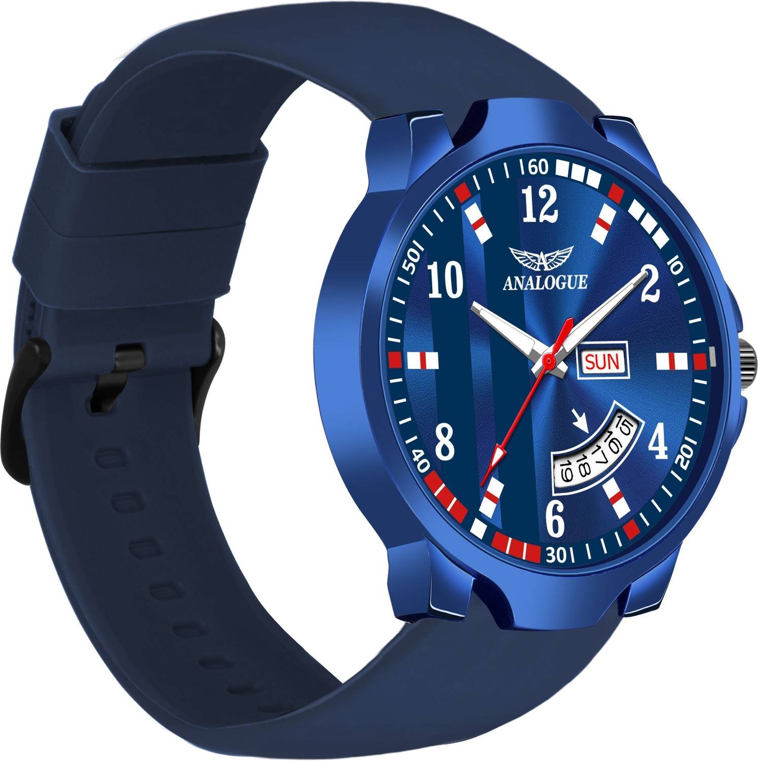 ANALOGUE Gun Metal Series | Smart Watch Strap | 3D Glass | Smart Clip | Day & Date Gun Metal Series | Smart Watch Strap | 3D Glass | Smart Clip | Day & Date Analog Watch  - For Men