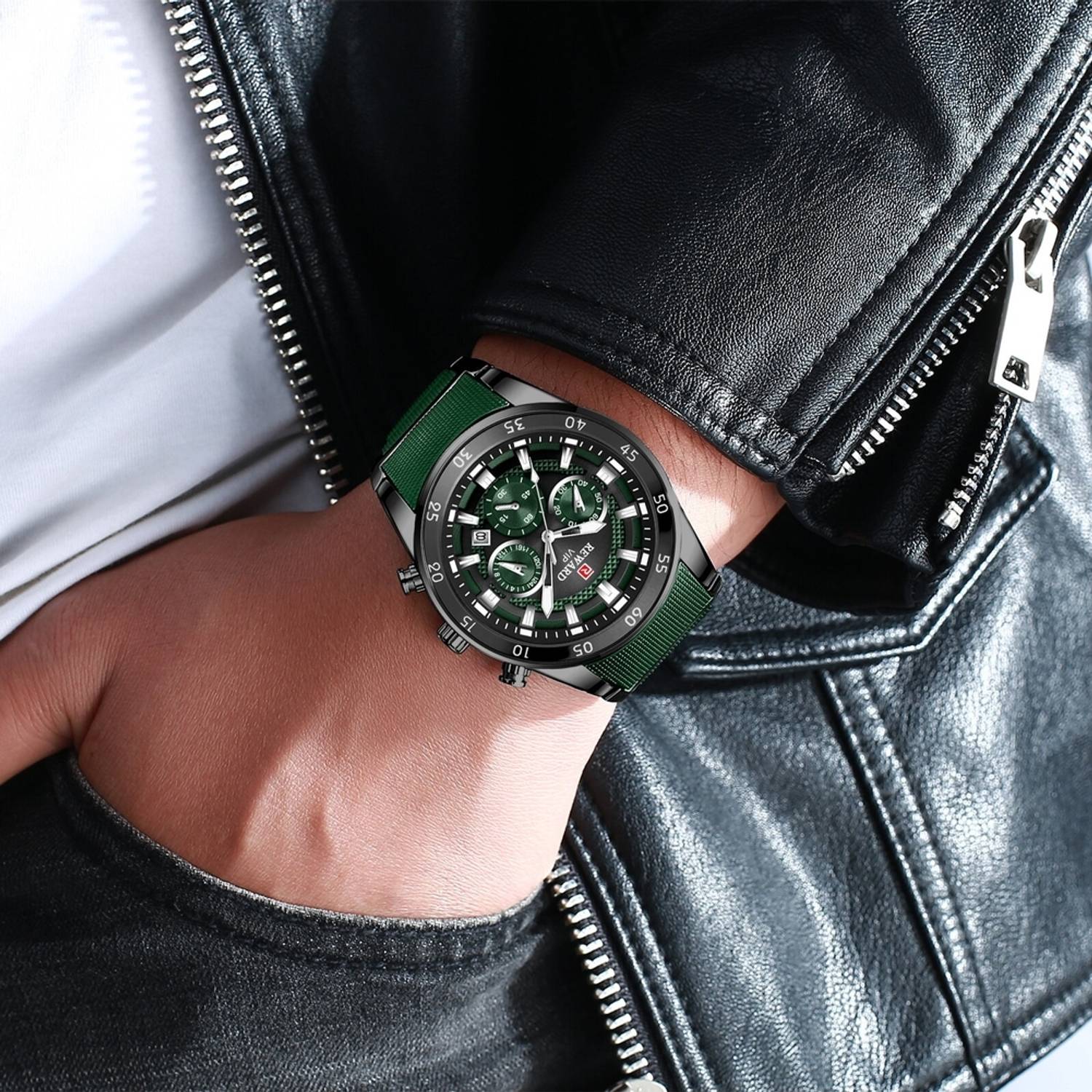 Reward RD81011M-I Green Analog Watch - For Men - Image 5