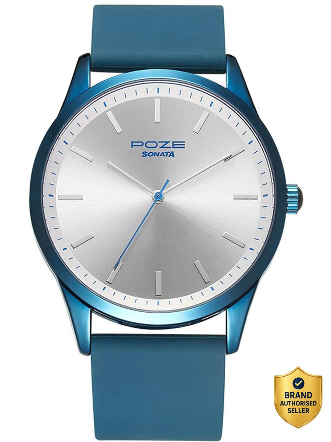 Image of SONATA Poze by Sonata Quartz Analog Silver Dial Silicone Strap Watch for Men Analog Watch - For Men