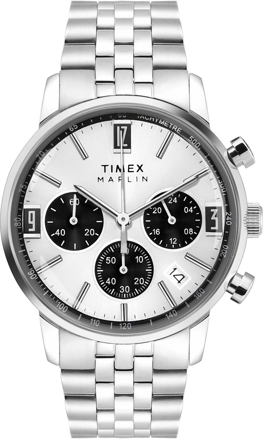 TIMEX TWEG26704 Marlin Round 42mm Silver Dial Analog Watch - For