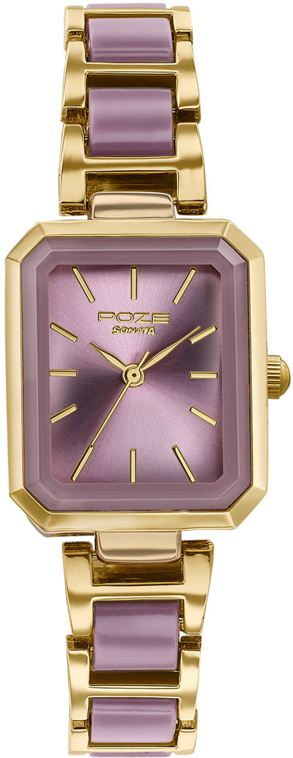Image of SONATA Poze Drop 9.2 Poze 9 Quartz Purple Dial IPG+Purple Sheet Metal+ Plastic Strap Analog Watch - For Women