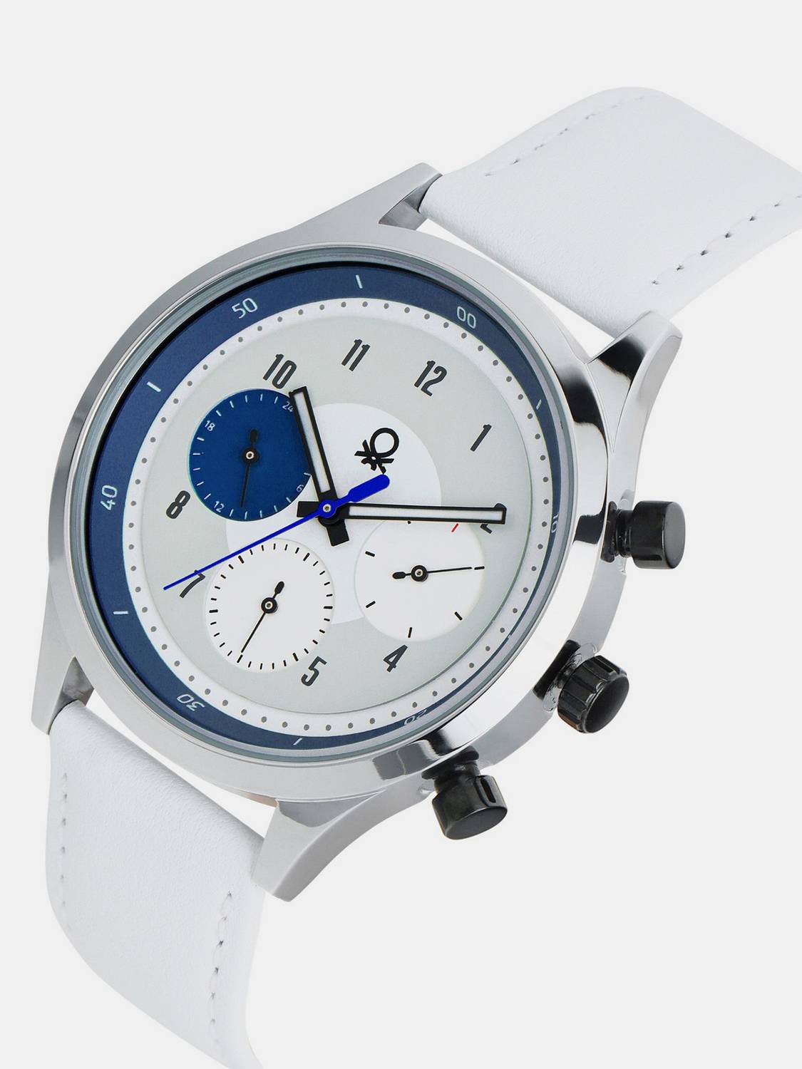 United Colors of Benetton Men's White and Blue Dial Watch - Image 2
