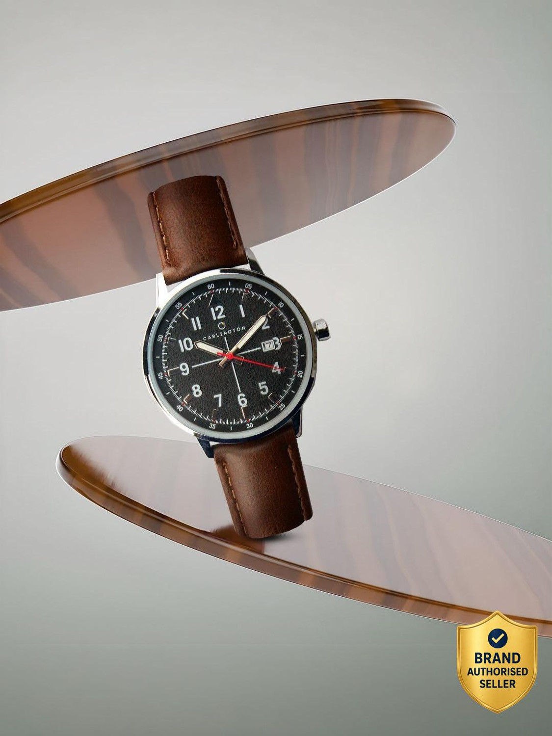Image of Carlington CT 1070 Brown Carlington Series Premium Gents Wrist Watches Analog Watch - For Men