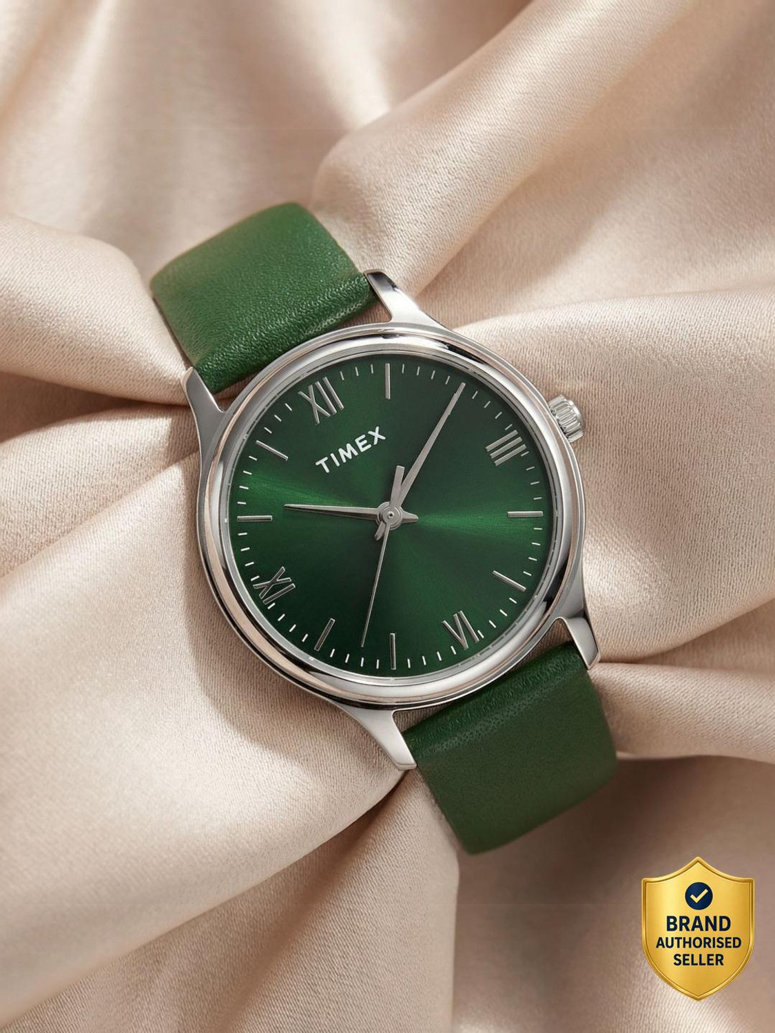 Image of TIMEX Green Dial Analog Watch - For Women