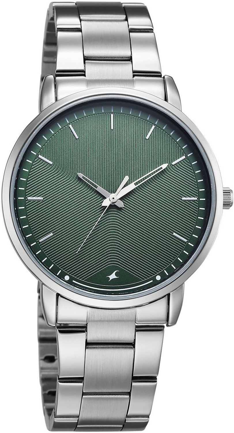 Image of Fastrack Stunners X Fastrack Stunners X Quartz Drk Green Dial Steel Stainless steel Strap Analog Watch - For Men
