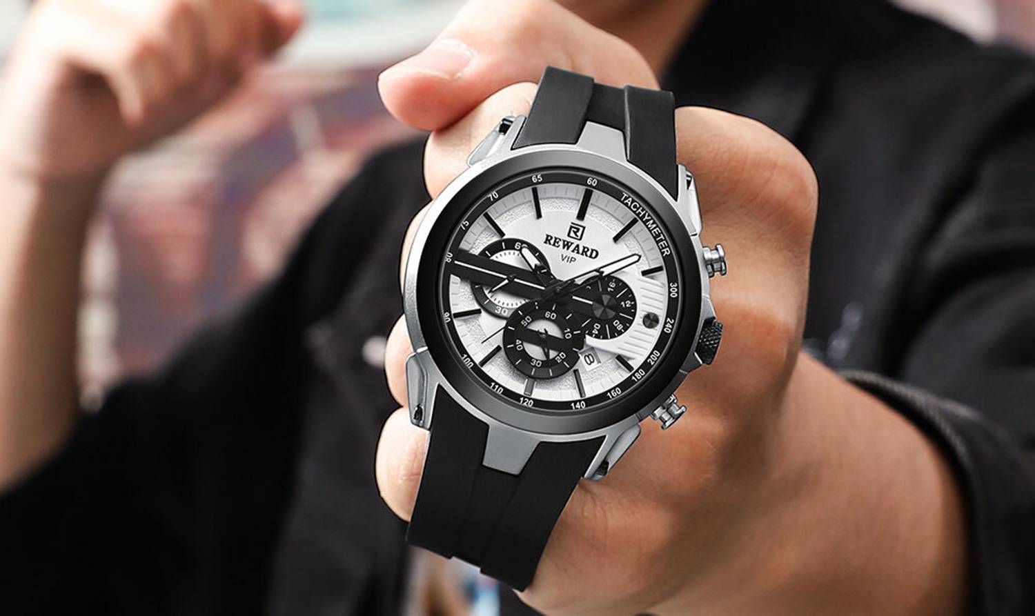 Reward RD83046M-B Black Analog Watch For Men - Image 4