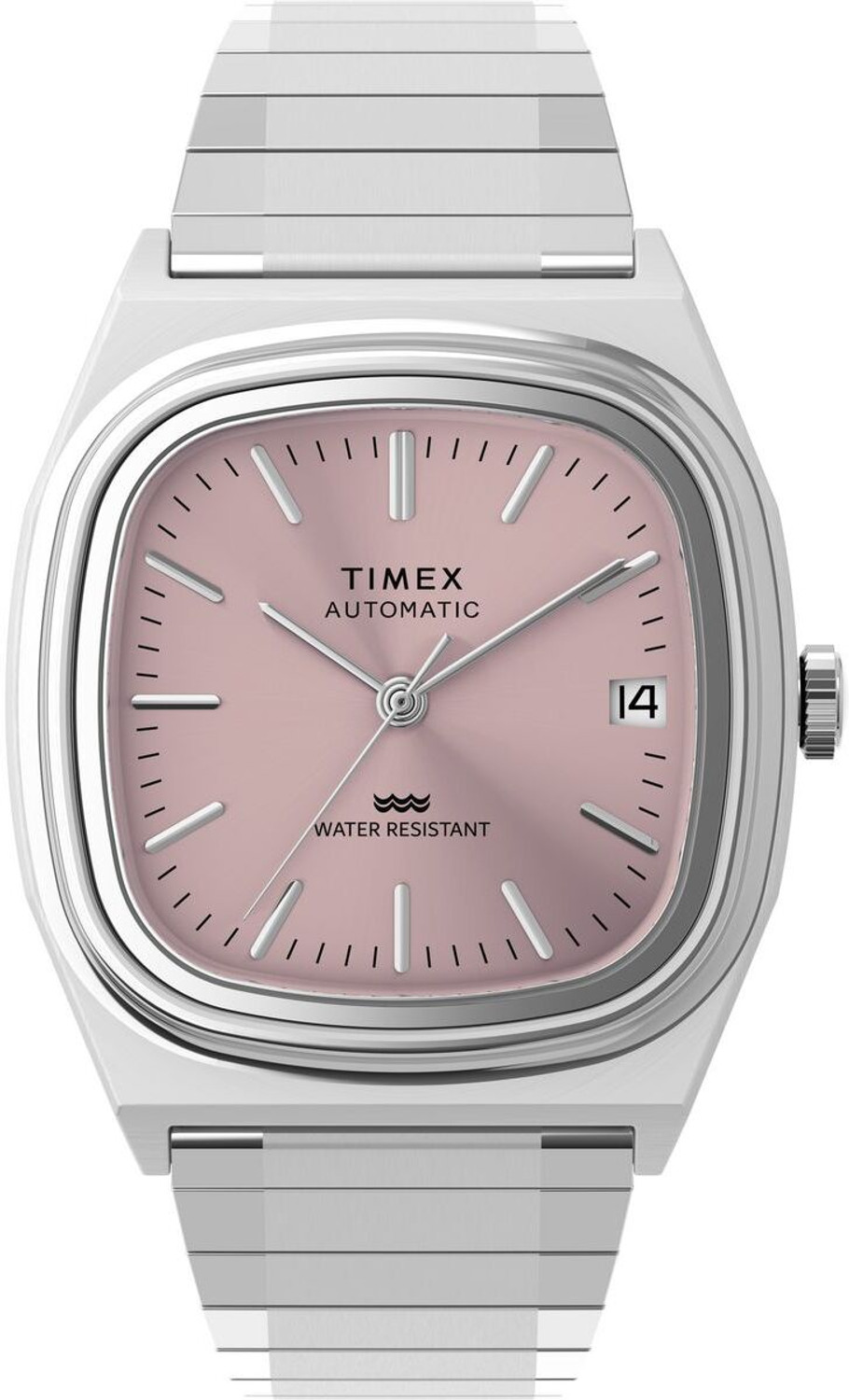 Image of TIMEX TW2Y66800UJ Rectangle 34mm Pink Dial Analog Watch - For Men & Women