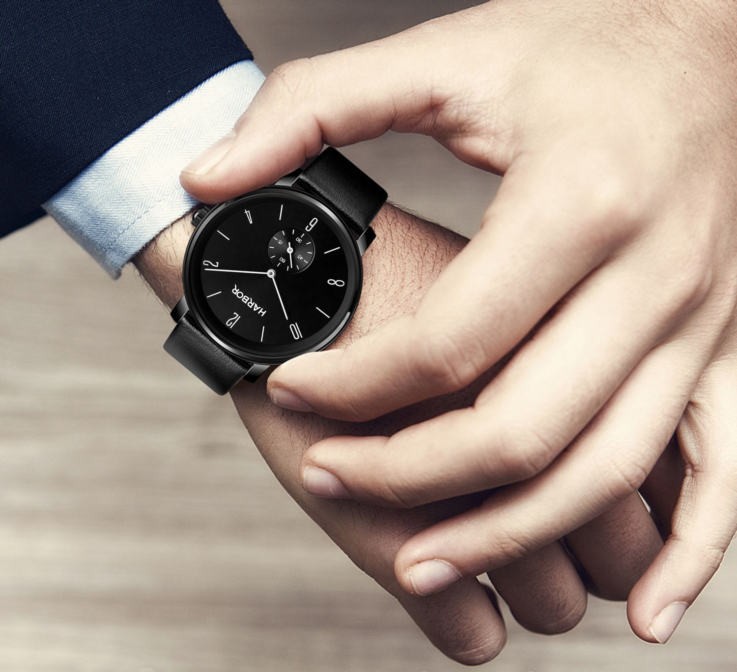 Image of Harbor EF Harbor 1004 Black Exude sophistication with the Black Slim Dial Watch tailored for men Analog Watch - For Men