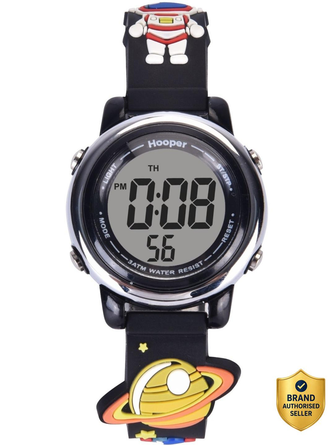 Image of Hooper Space 3D Hooper 3D Kids Digital Watch, 7‑Color LED, Soft Silicone Strap, Age 5-10 Digital Watch - For Boys