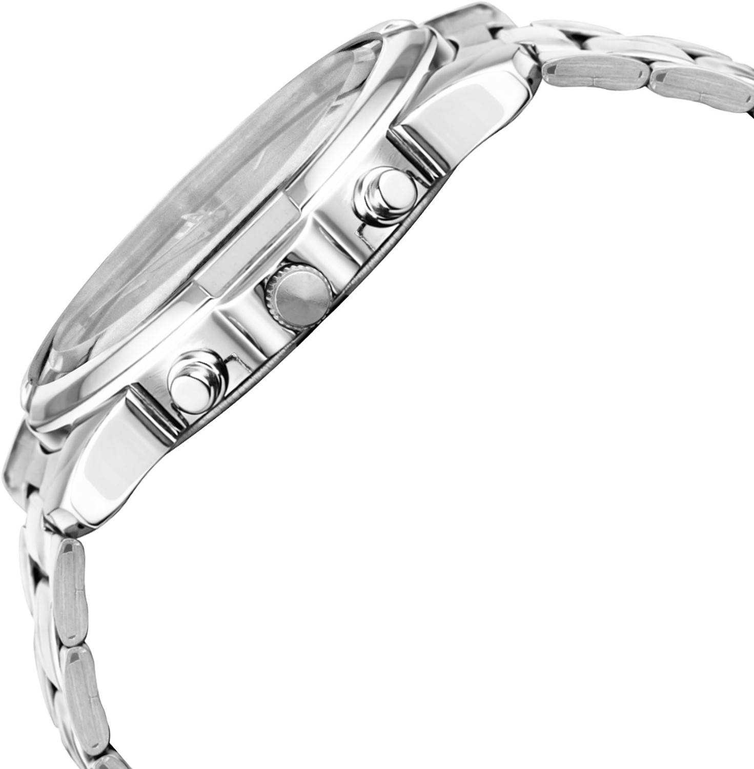 Image of LOUIS DEVIN Stainless Steel Chain Day-Date Display Analog Watch - For Men LD-GR430-BLK-CH