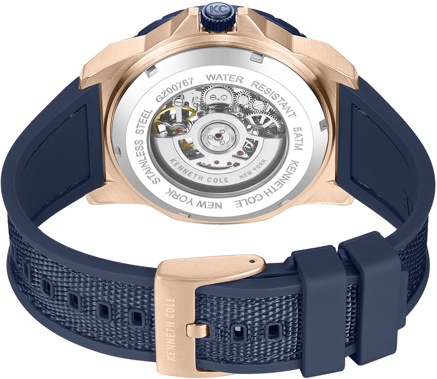 Image of Kenneth Cole Automatic Cole Automatic Blue Dial Blue Silicon Strap Analog Watch - For Men