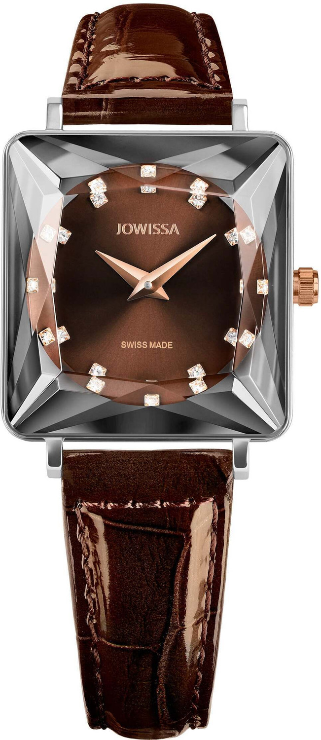 Image of Jowissa J8.784.M Swiss Made Facet Princess Brown Dial Analog Watch - For Women