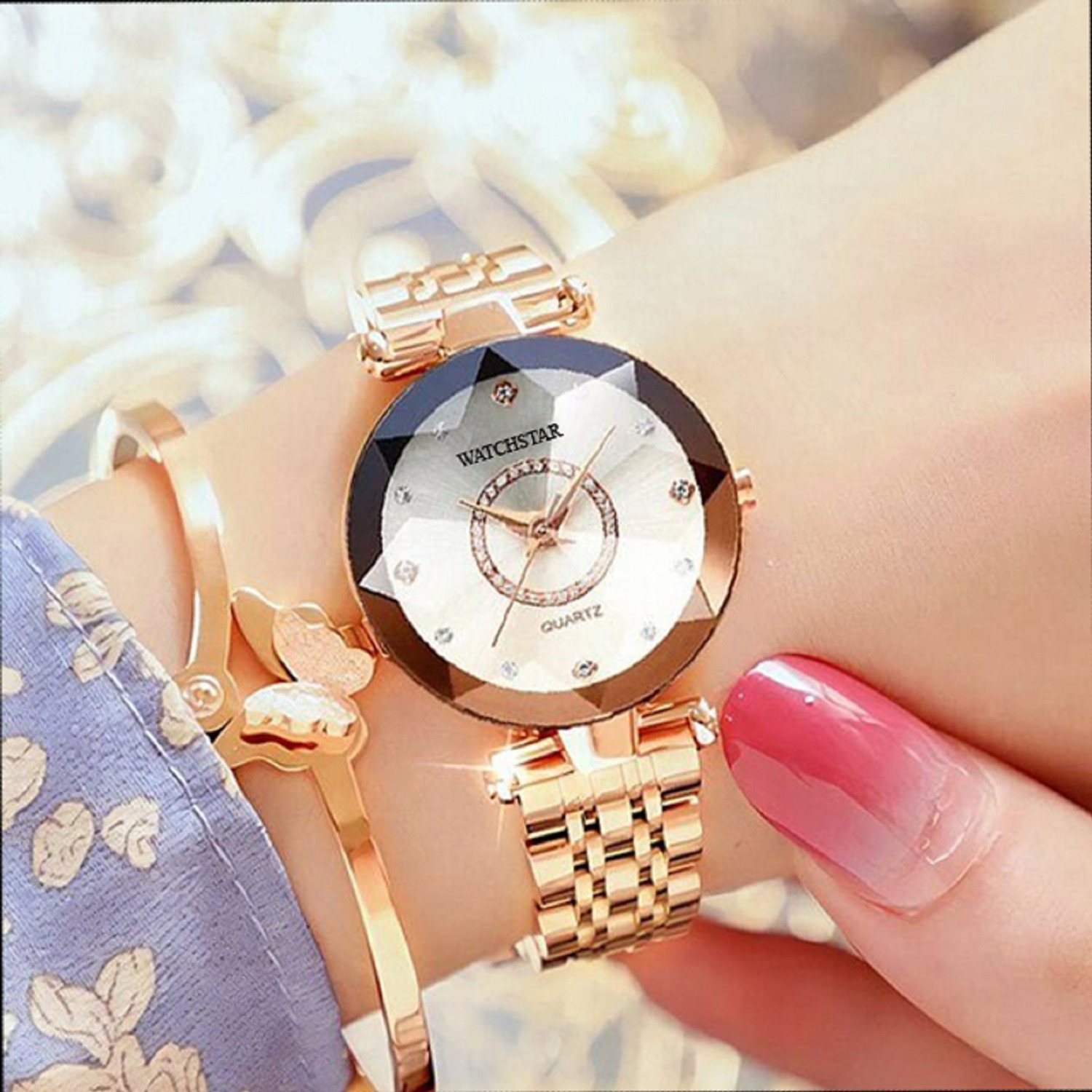 Image of watchstar Elegant Rose Gold Watch & Bracelet Set Watch and Bracelet combo for women06 Analog Watch - For Women