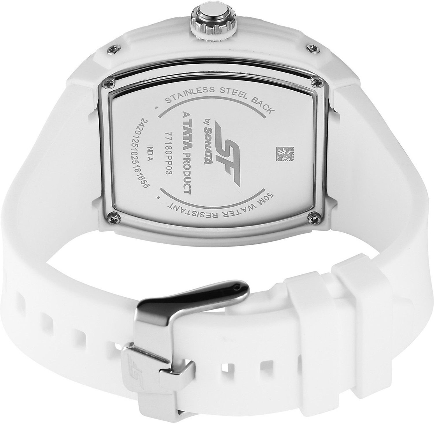 Image of SONATA SF Maiden Voyage SF Maiden Voyage Multifunction White Dial White Silicon Strap Analog Watch - For Men