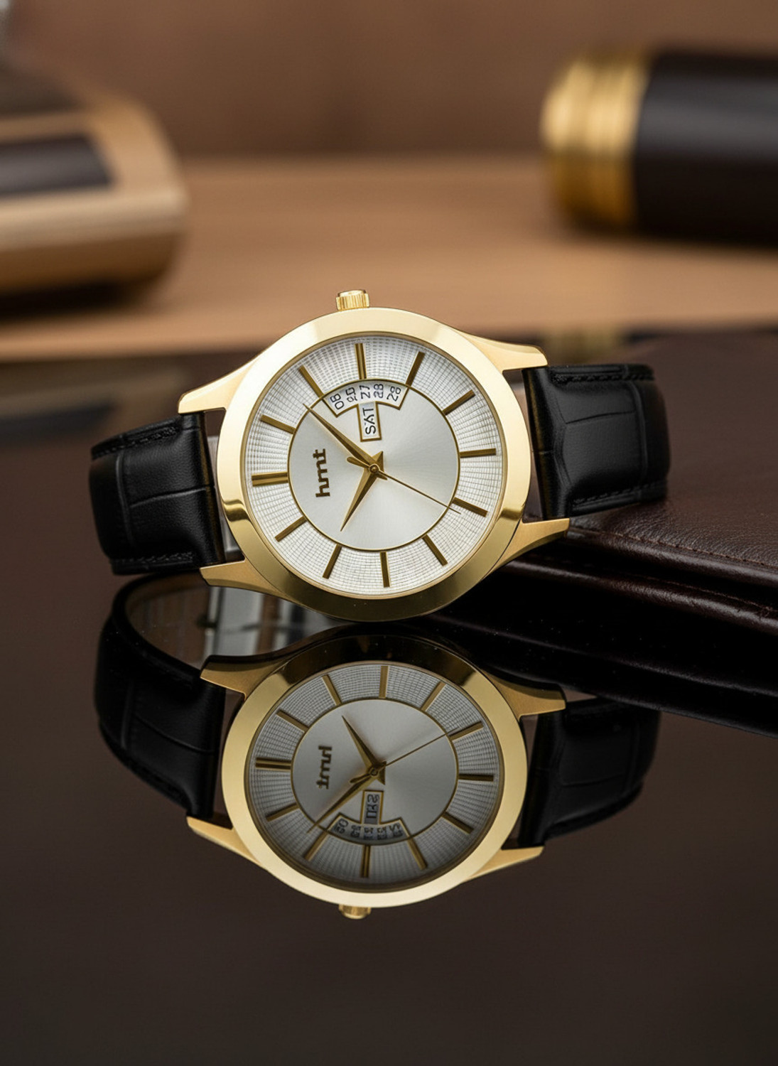 Image of HMT DLX Premium Water Resistant Classic Branded Analog Watch - For Men