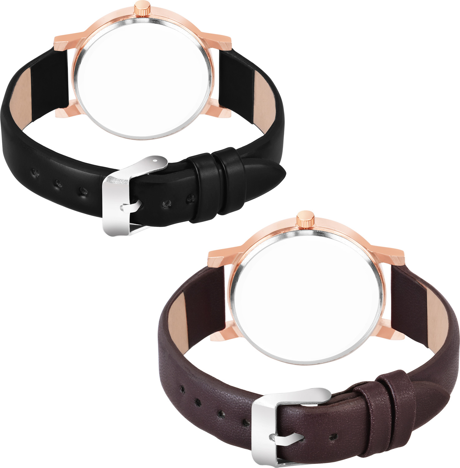 Image of Motugaju Analog Black Brown Color Dial Set Of 2 Analog Watch - For Women
