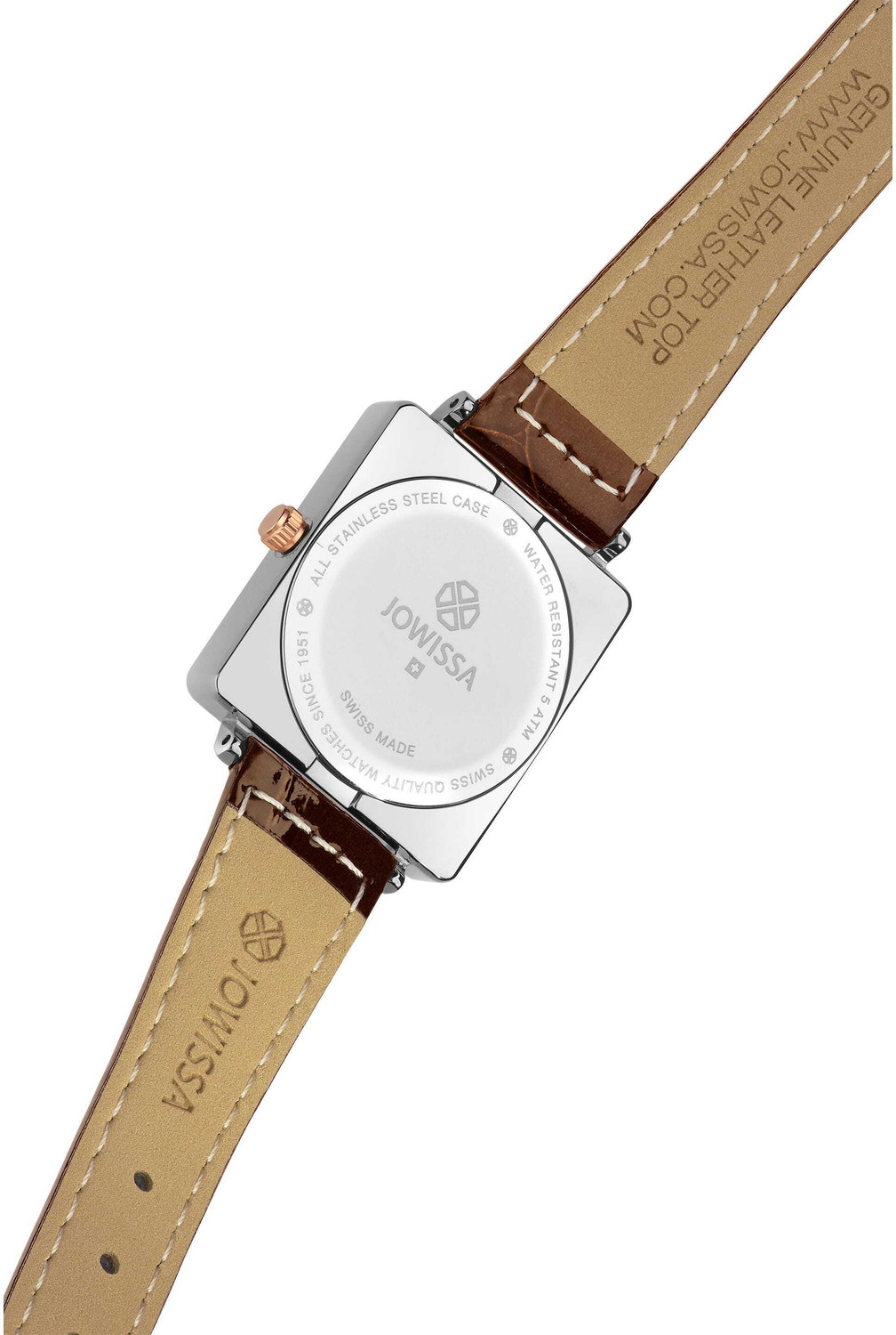 Image of Jowissa J8.784.M Swiss Made Facet Princess Brown Dial Analog Watch - For Women